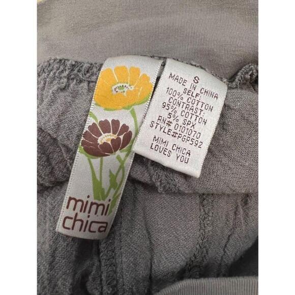 Grey Elastic High Rise Waist Cuffed Mini Short S - Picture 7 of 7